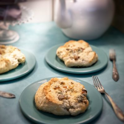 Pera Rostizada con Queso Azul y Nuez