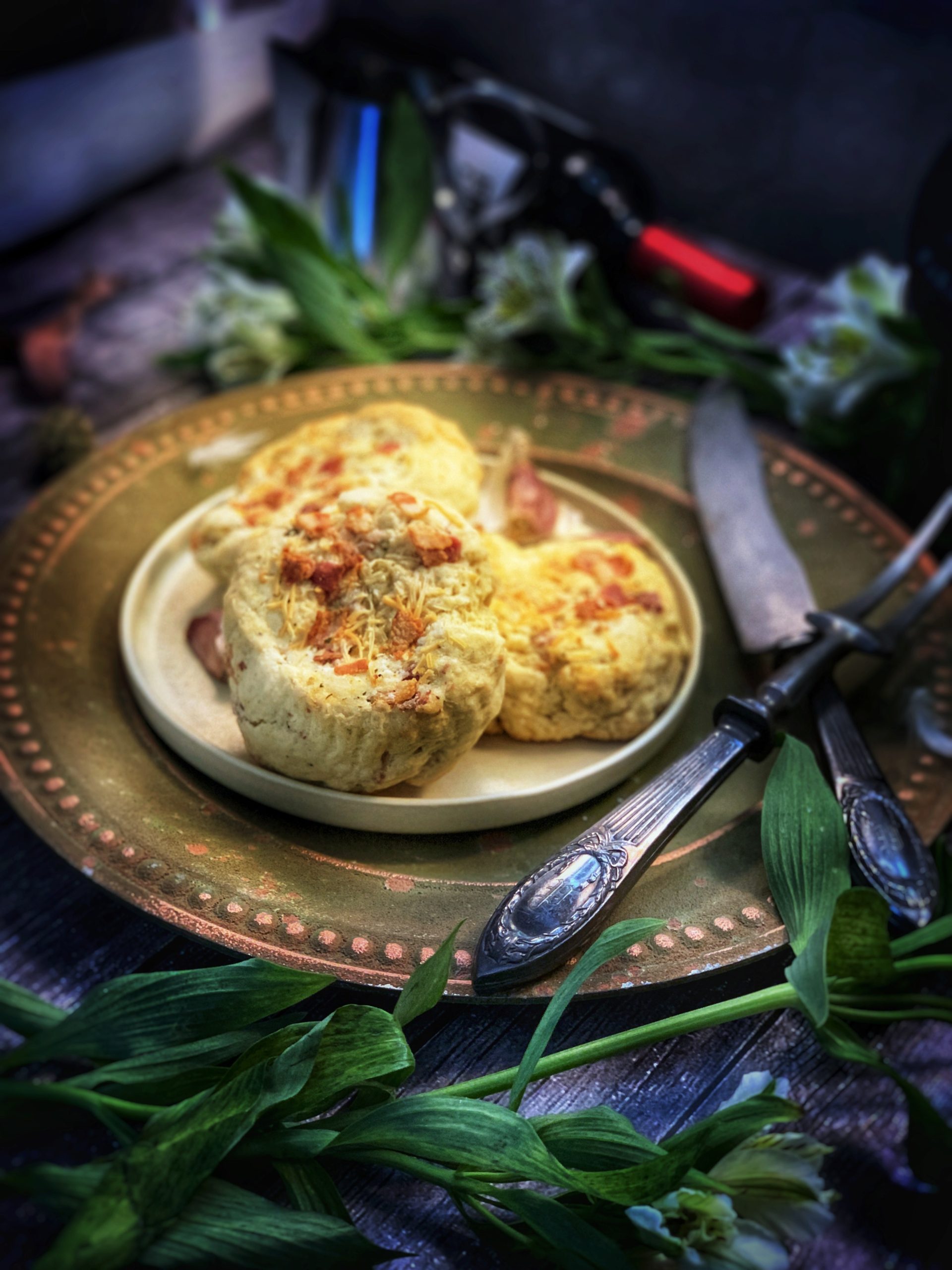 Tocino y Queso Parmersano